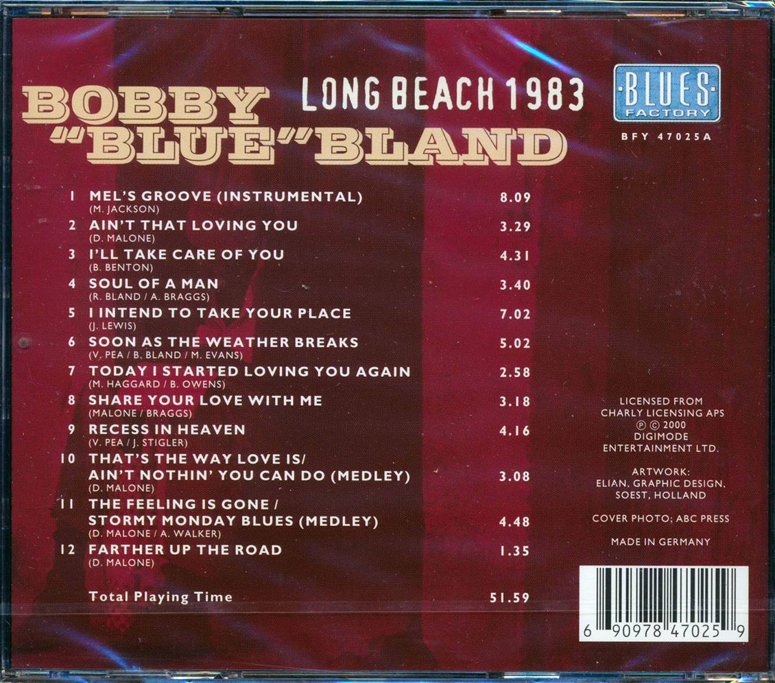 Bobby Blue Bland - Long Beach 1983 Music CD
