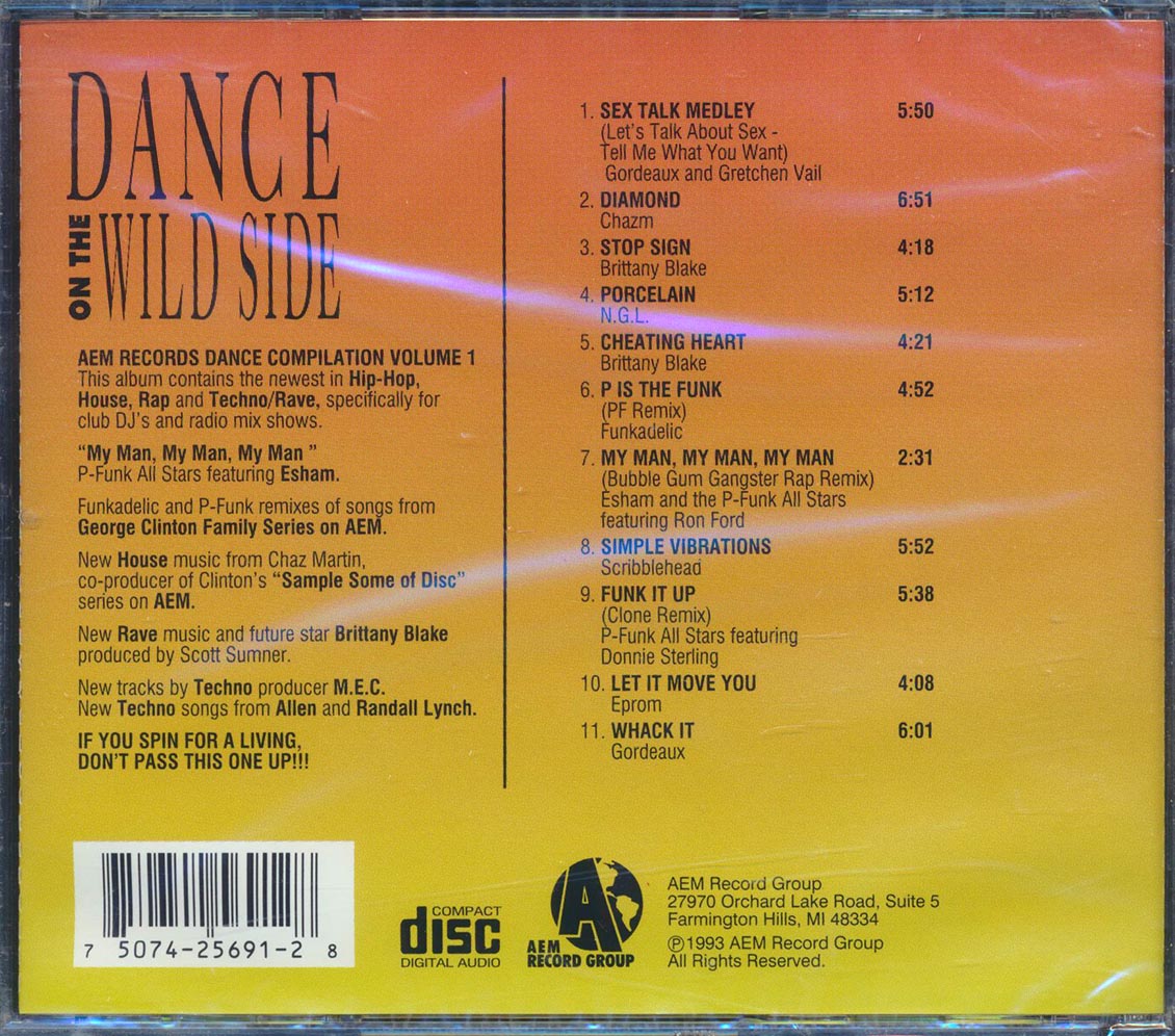 Funkadelic Chazm P Funk Allstars NGL Etc Dance On The Wild Side Music CD