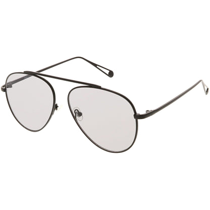 Premium Oversize Color Tone Flat Lens Metal Aviator Sunglasses C508