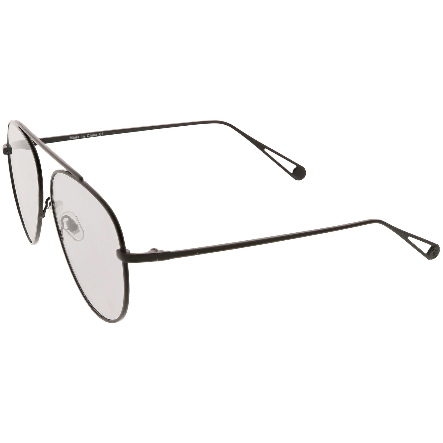 Premium Oversize Color Tone Flat Lens Metal Aviator Sunglasses C508