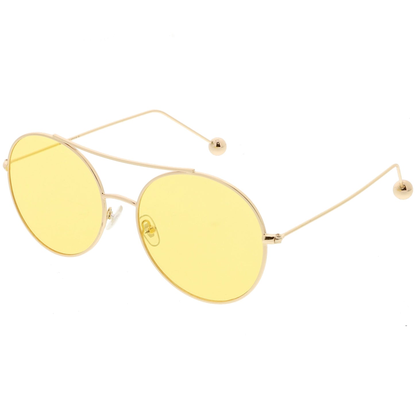 Premium Oversize Color Oval Plat Lens Aviator Sunglasses C498