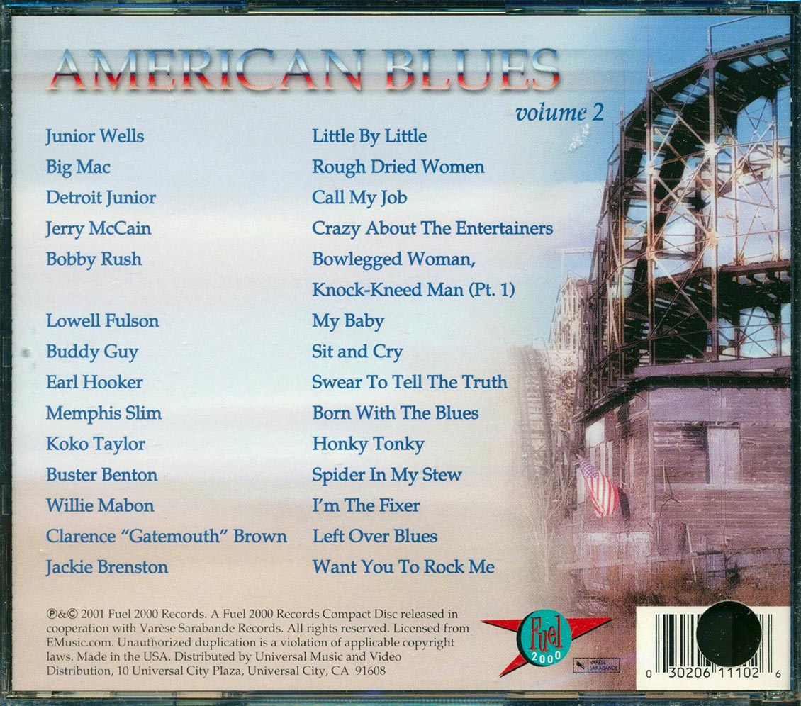 Junior Wells, Koko Taylor, Buddy Guy, Memphis Slim, Etc. - American Blues Volume 2 (marked/ltd stock) Music CD