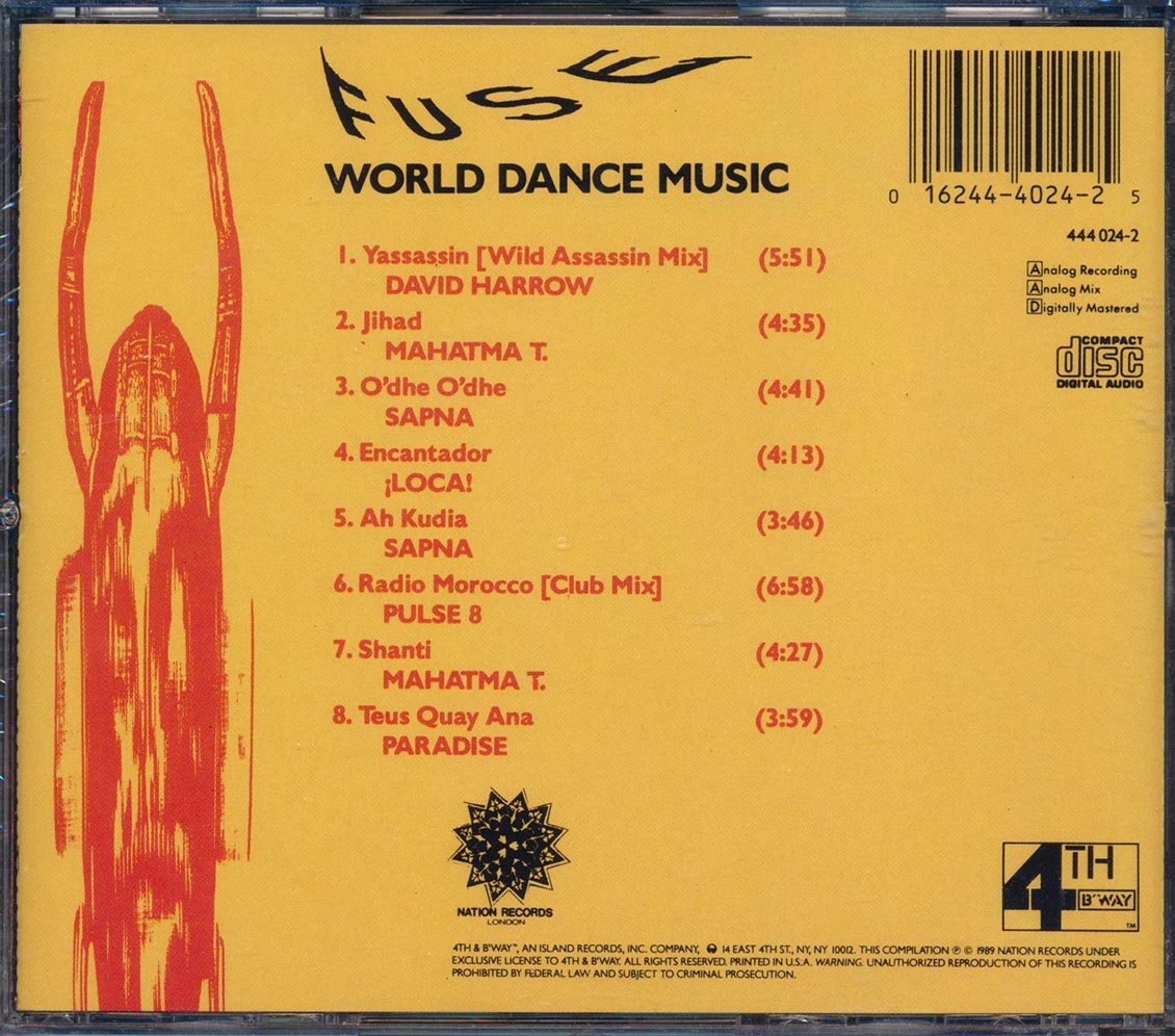 Various Fuse World Dance Music Music CD