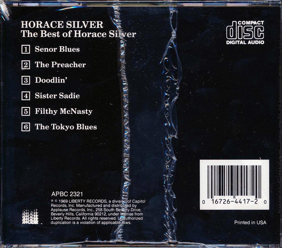 Horace Silver - The Best Of Horace Silver Music CD