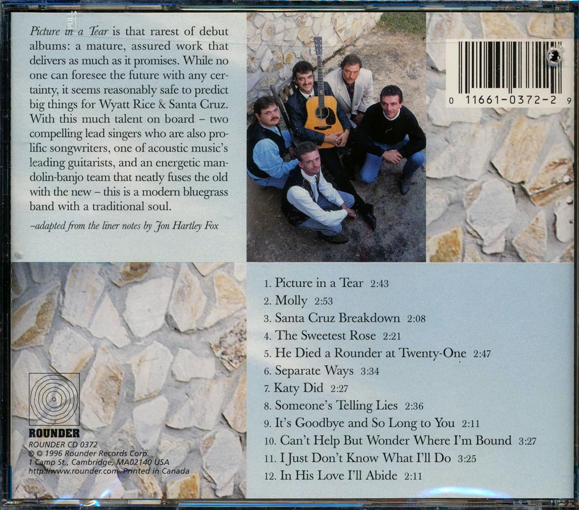 Wyatt Rice, Santa Cruz - Picture In A Tear (marked/ltd stock) Music CD