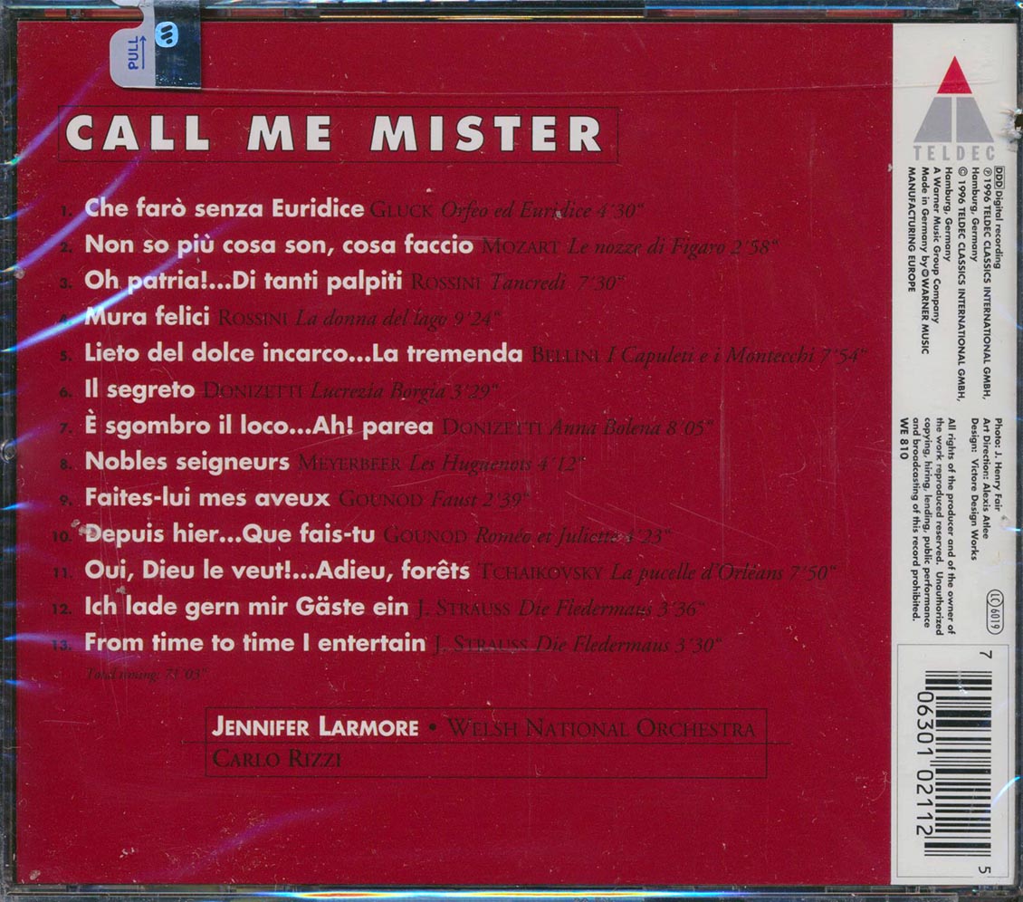Jennifer Larmore - Call Me Mister (incl. large booklet) (marked/ltd stock) Music CD