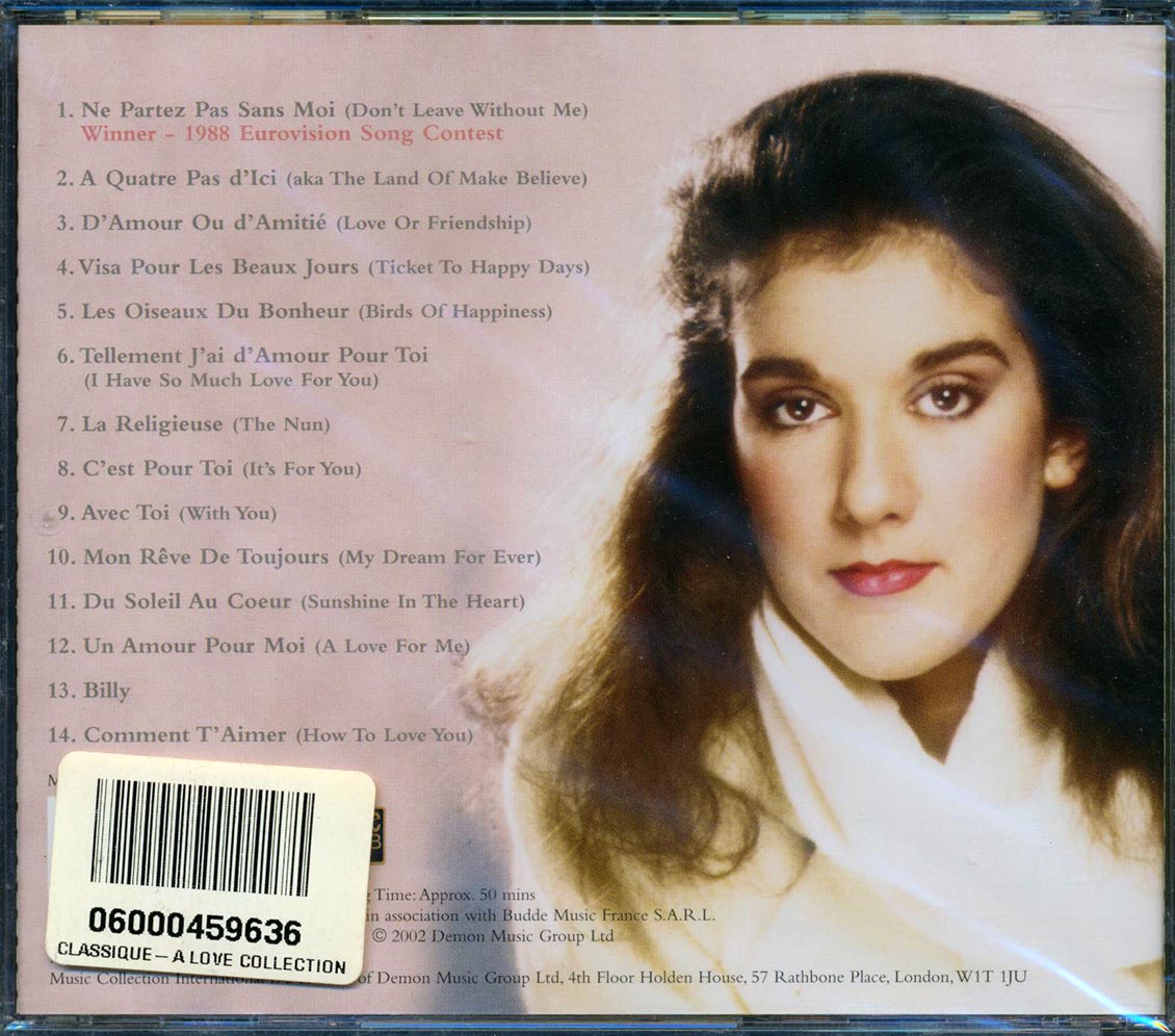 Celine Dion - Classique: A Love Collection Music CD