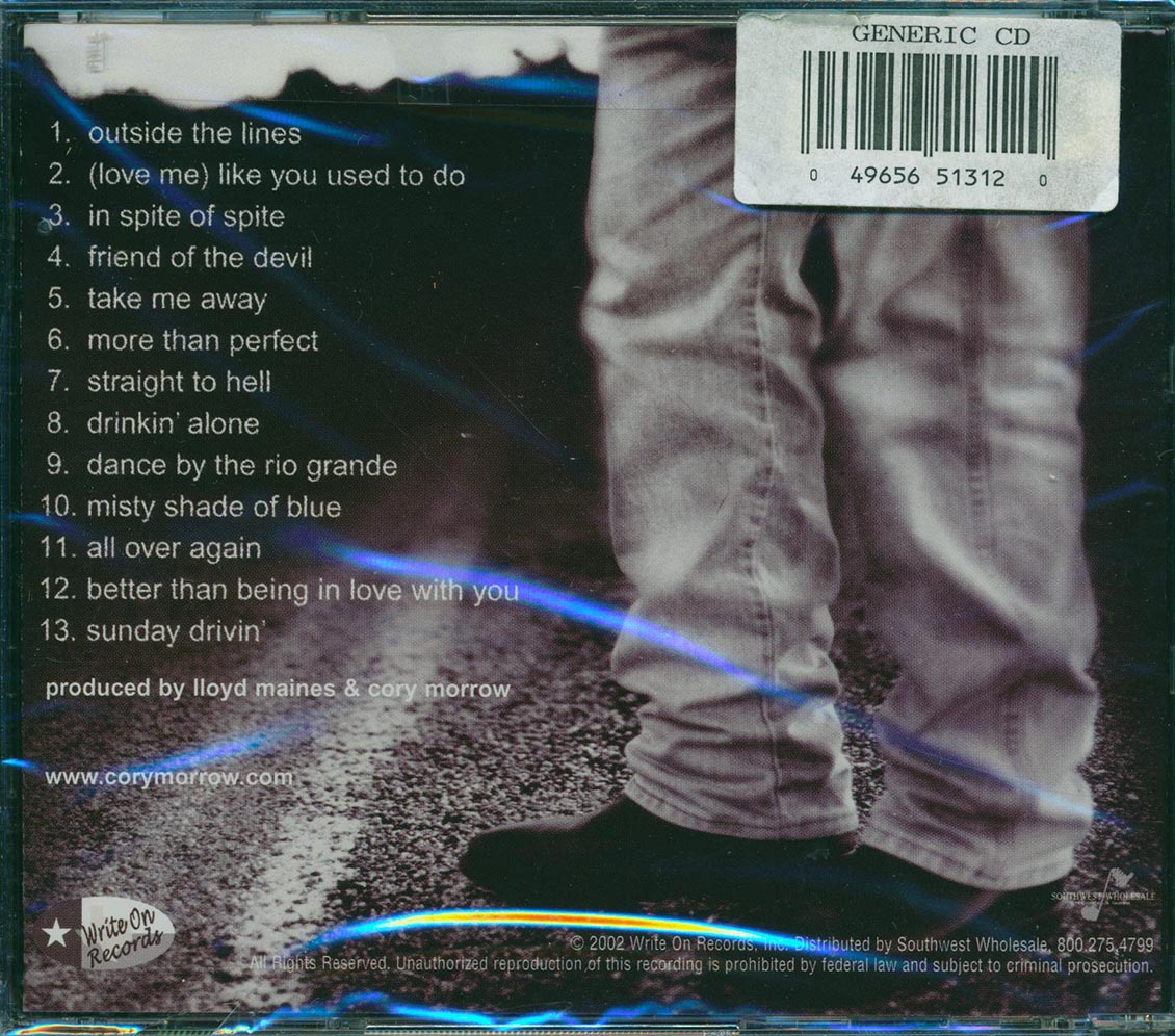 Cory Morrow - Outside The Lines Music CD