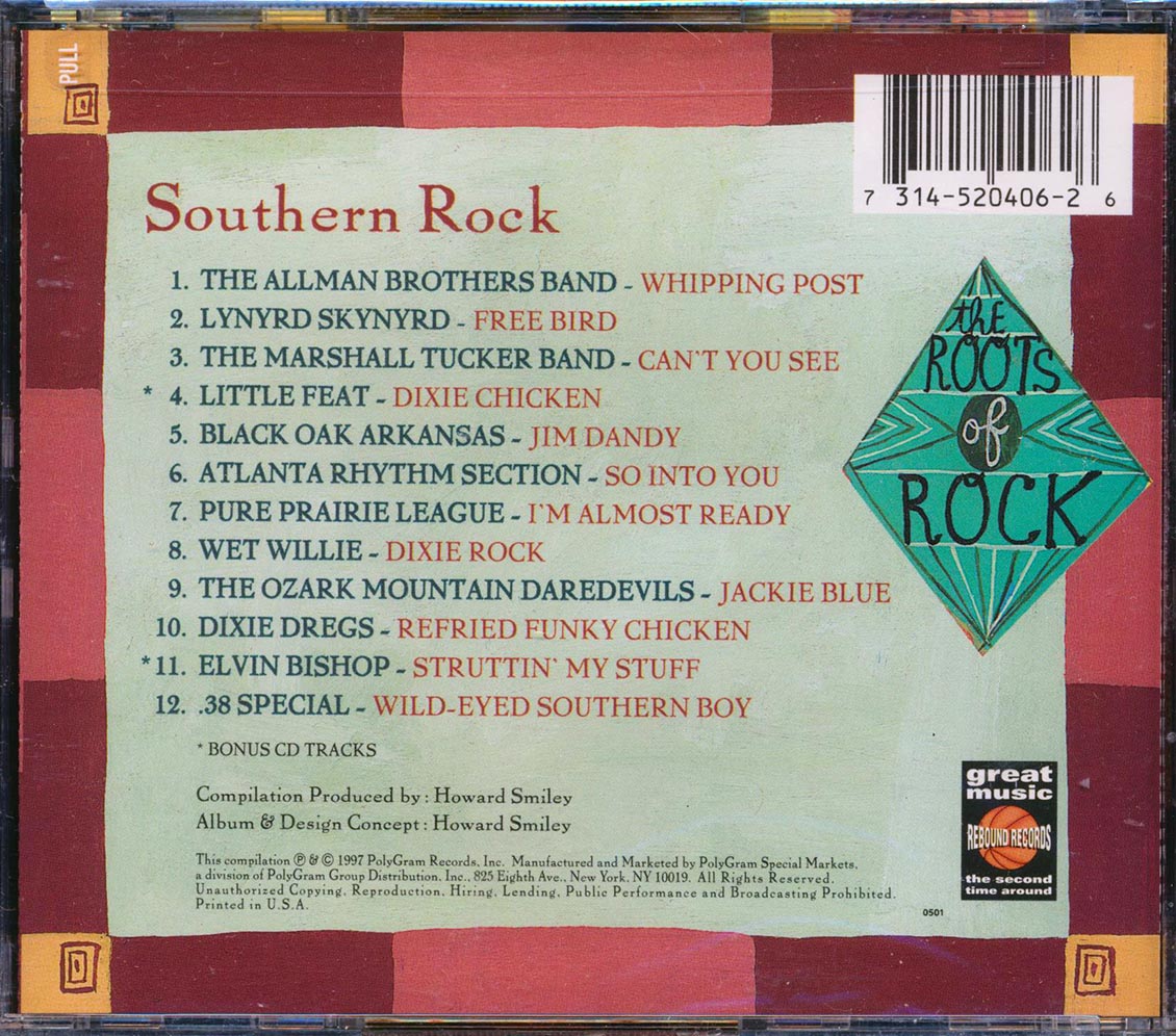 38 Special, Ozark Mountain Daredevils, The Marshall Tucker Band, Etc. - The Roots Of Rock: Southern Rock Music CD