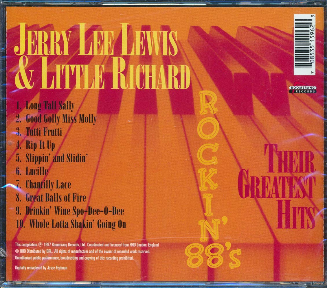 Jerry Lee Lewis, Little Richard - Rockin' 88's: Their Greatest Hits Music CD