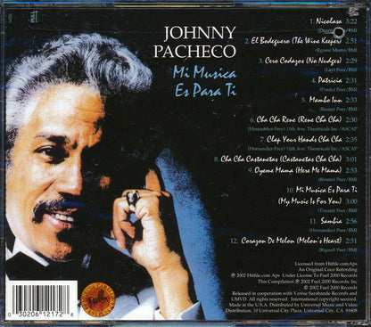 Johnny Pacheco Mi Musica Es Para Ti Music CD