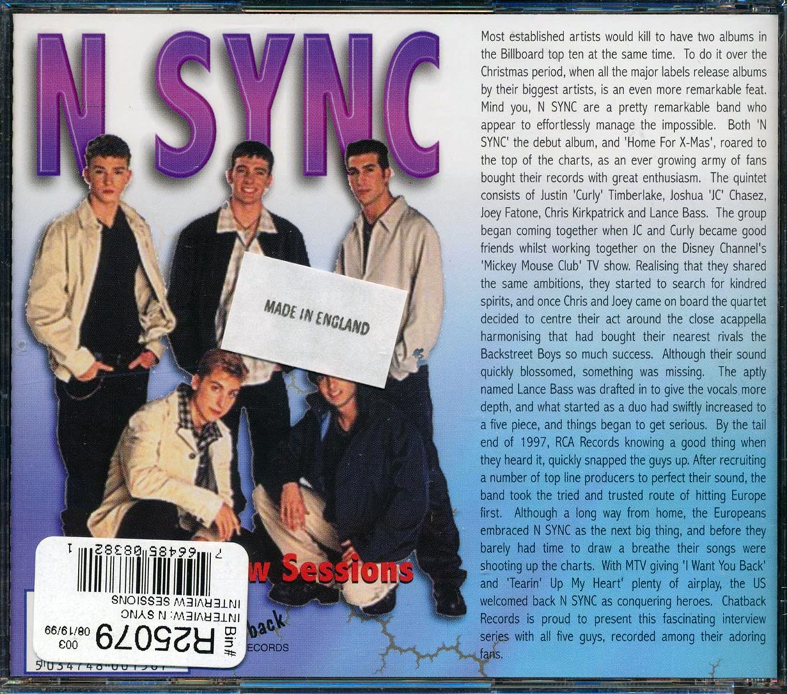 Nsync The Interview Sessions Music CD