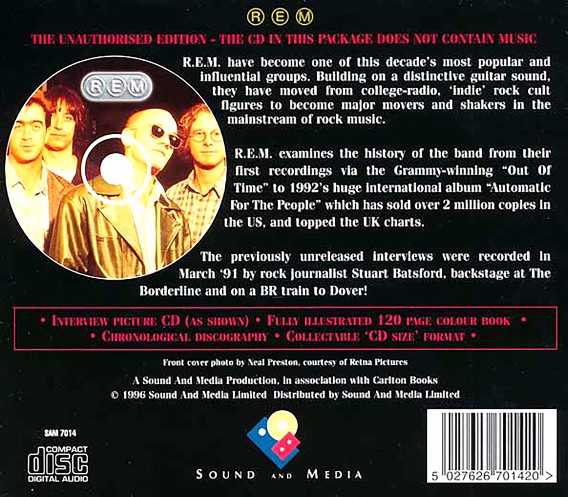 REM - Fully Illustrated Book And Interview Disc Music CD