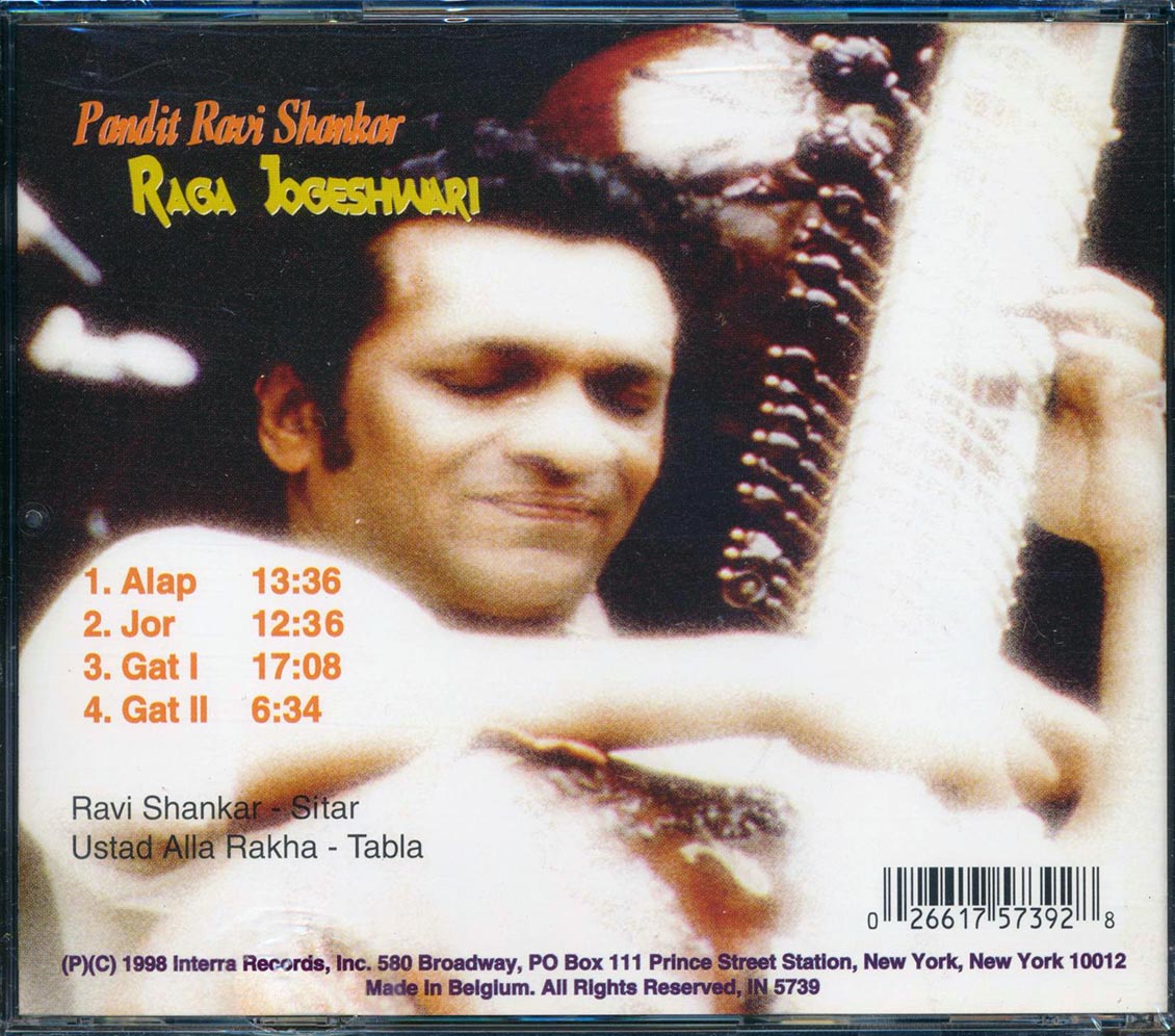 Ravi Shankar - Raga Jogeshwarl Music CD