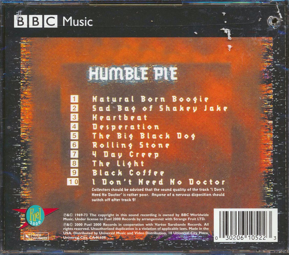 Humble Pie - Natural Born Boogie (marked/ltd stock) Music CD