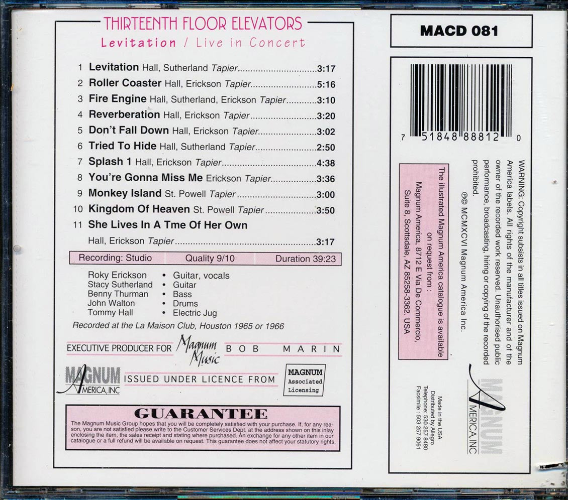 The 13th Floor Elevators - Levitation (marked/ltd stock) Music CD