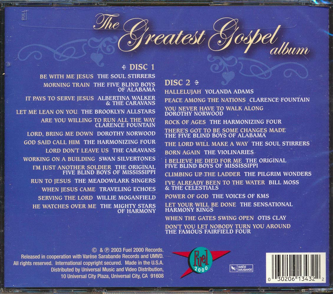 Soul Stirrers, Albertina Walker, Brooklyn Allstars, Clarence Fountain, Etc. - The Greatest Gospel Album (28 tracks) (2xCD) (marked/ltd stock) Music CD