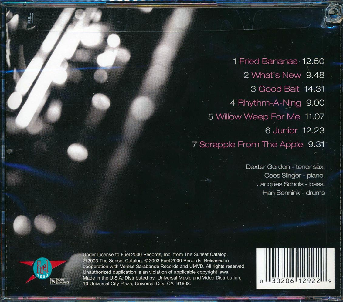 Dexter Gordon Our Man In Amsterdam marked/ltd stock Music CD