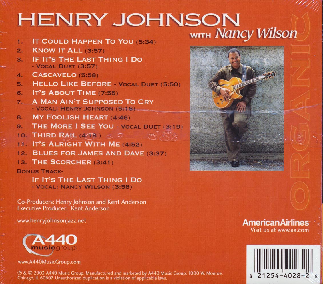 Henry Johnson, Nancy Wilson - Organic (deluxe 3-fold digipak) Music CD