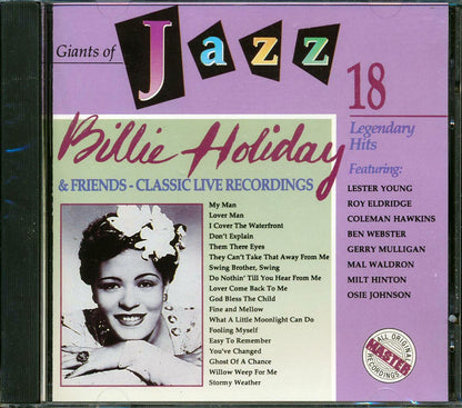 Billie Holiday & Friends - Classic Live Recordings: Giants Of Jazz Music CD