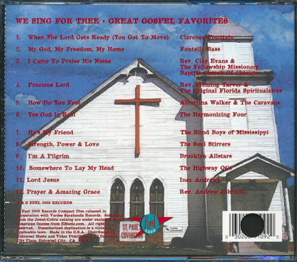 Clarence Fountain Fontella Bass Albertina Walker Etc We Sing For Thee Great Gospel Favorites Music CD