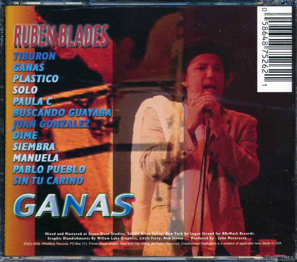 Ruben Blades - Ganas Music CD