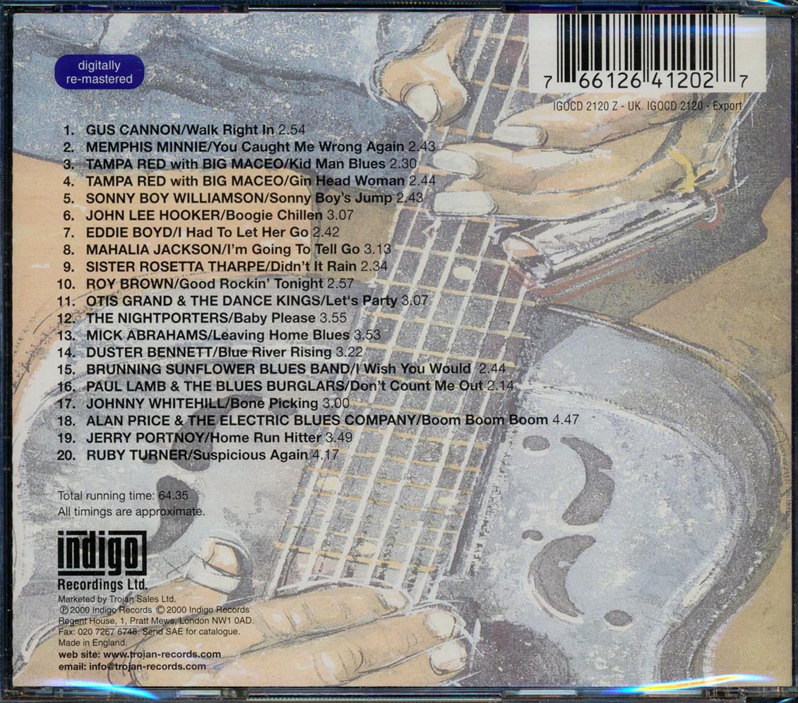 Gus Cannon, Memphis Minnie, Tampa Red, John Lee Hooker, Etc. - Indigo Blues Collection Music CD