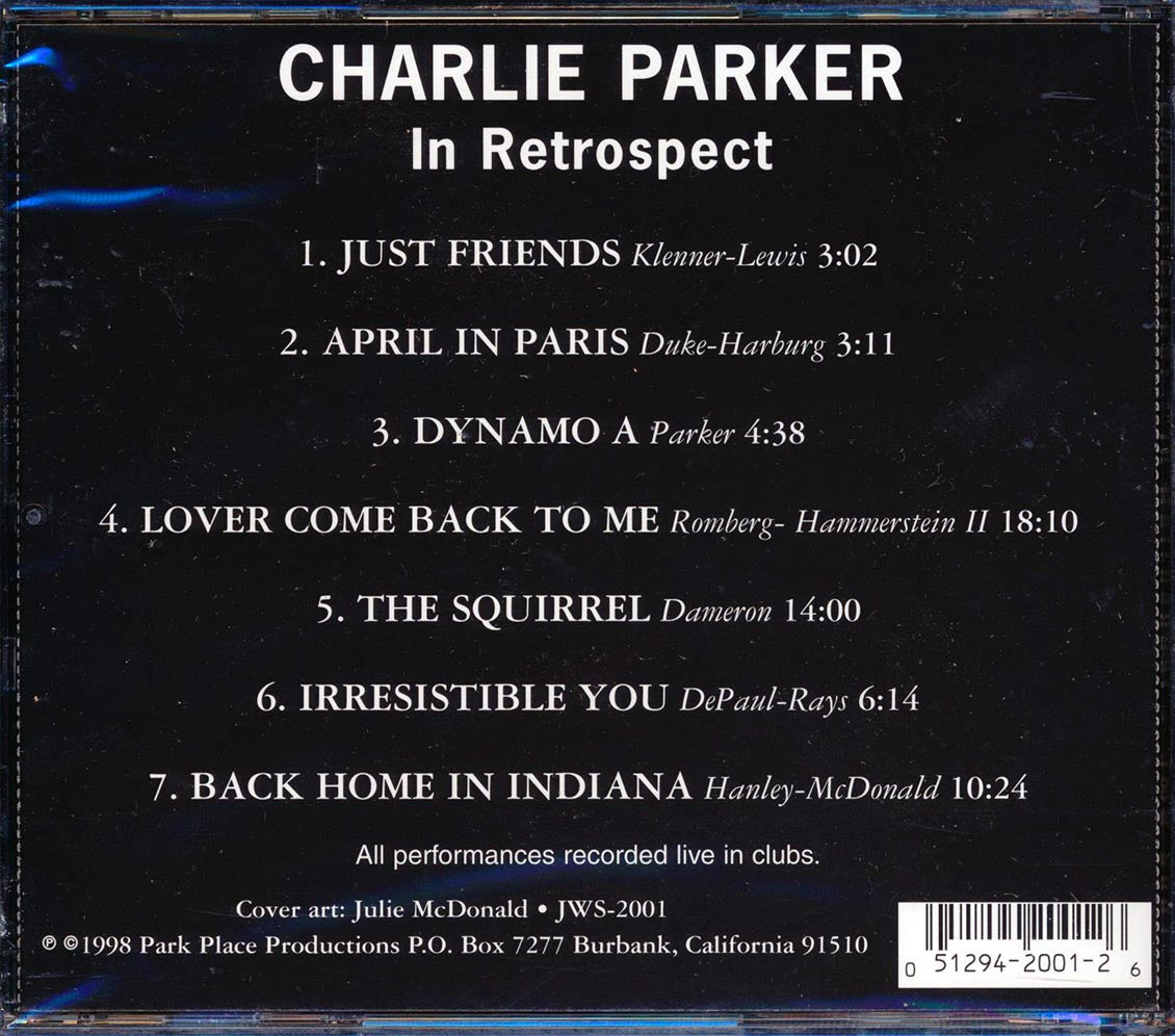 Charlie Parker - In Retrospect Music CD
