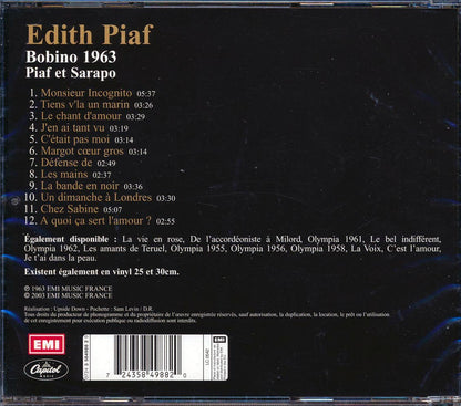 Edith Piaf, Theo Sarapo - Recital Bobino 1963 Music CD