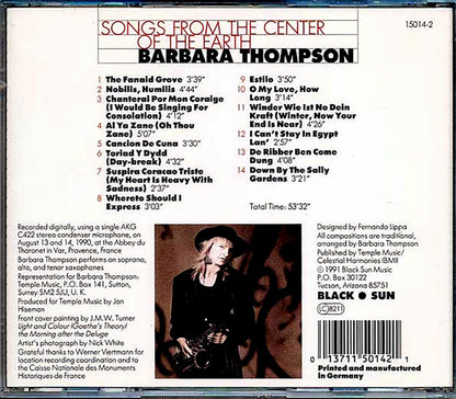 Barbara Thompson - Songs From The Center Of The Earth (incl. large booklet) Music CD