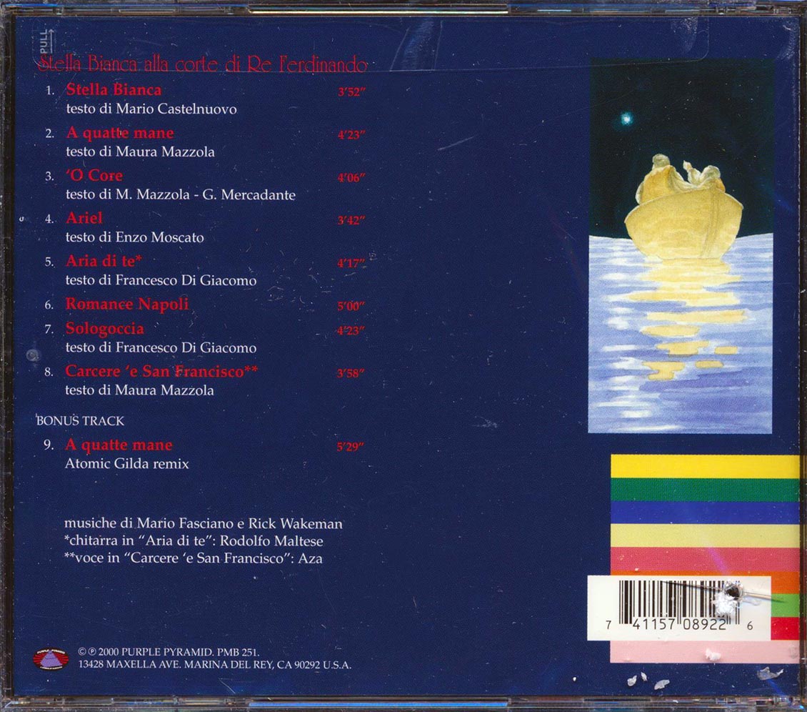 Rick Wakeman, Mario Fasciano - Stella Bianca Alla Corte Di Re Ferdinando (marked/ltd stock) Music CD