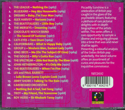 Bluejeans, Cats Eyes, The Doggs, The Beatstalkers, Cardboard Orchestra, Etc. - Piccadilly Sunshine Part 19: British Pop Psych And Other Flavours 1967-1971 Music CD