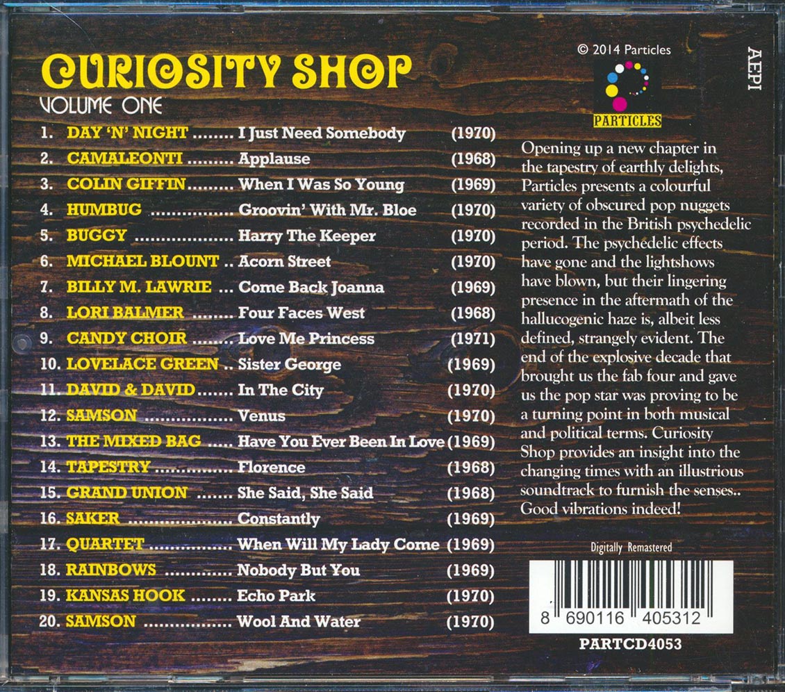 Humbug, Buggy, Grand Union, Saker, Kansas Hook - Curiousity Shop Volume 1: A Rare Collection Of Aural Antiquities And Objects D'art From The British Isles 1968-1971 Music CD
