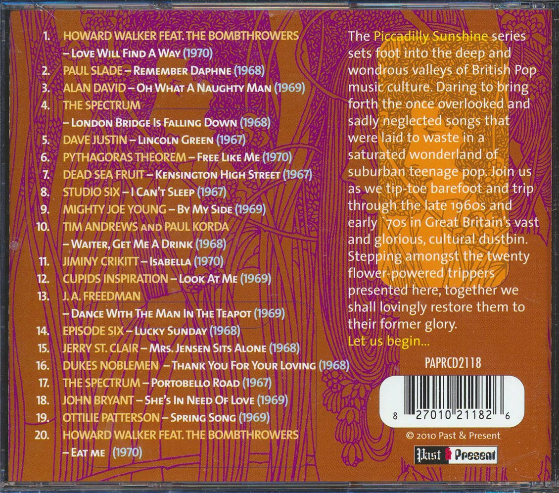 Cupids Inspiration, Episode Six, The Spectrum, Dukes Noblemen, Dead Sea Fruit, Etc. - Piccadilly Sunshine Part 3: British Pop Psych And Other Flavours 1967-1970 Music CD