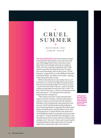 Taylor Swift - Fan Guide: Look Back At 26 Iconic Tracks & Stories Behind Them, Cruel Summer, The Mastermind, Shake It Off, All To Well, Blank Space, Love Story, Style, Look What You Made Me Do & More!