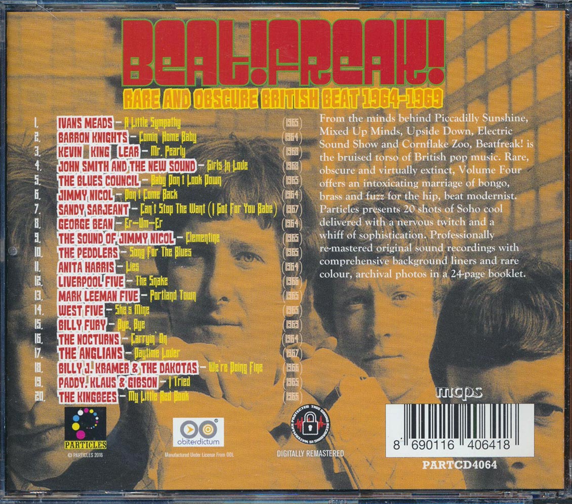 Barron Knights, Geaorge Bean, West Five, Billy Fury, The Peddlers, Etc. - Beatfreak! Volume 4: Rare And Obscure British Beat 1964-1969 Music CD