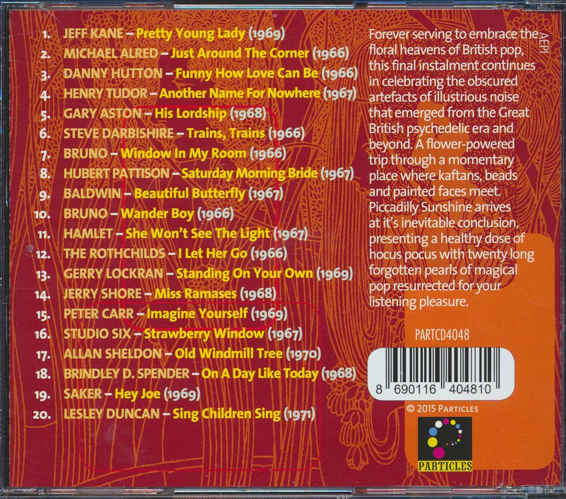 Bruno, Saker, Baldwin, Harry Tudor, Hamlet, Etc. - Piccadilly Sunshine Part 20: British Pop Psych And Other Flavours 1966-1971 Music CD