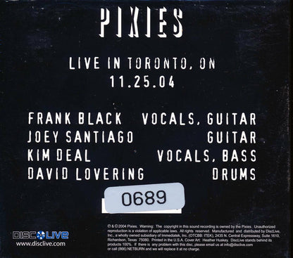 The Pixies - Live In Toronto, Ontario 11.25.04 (ltd. ed.) (2xCD) Music CD
