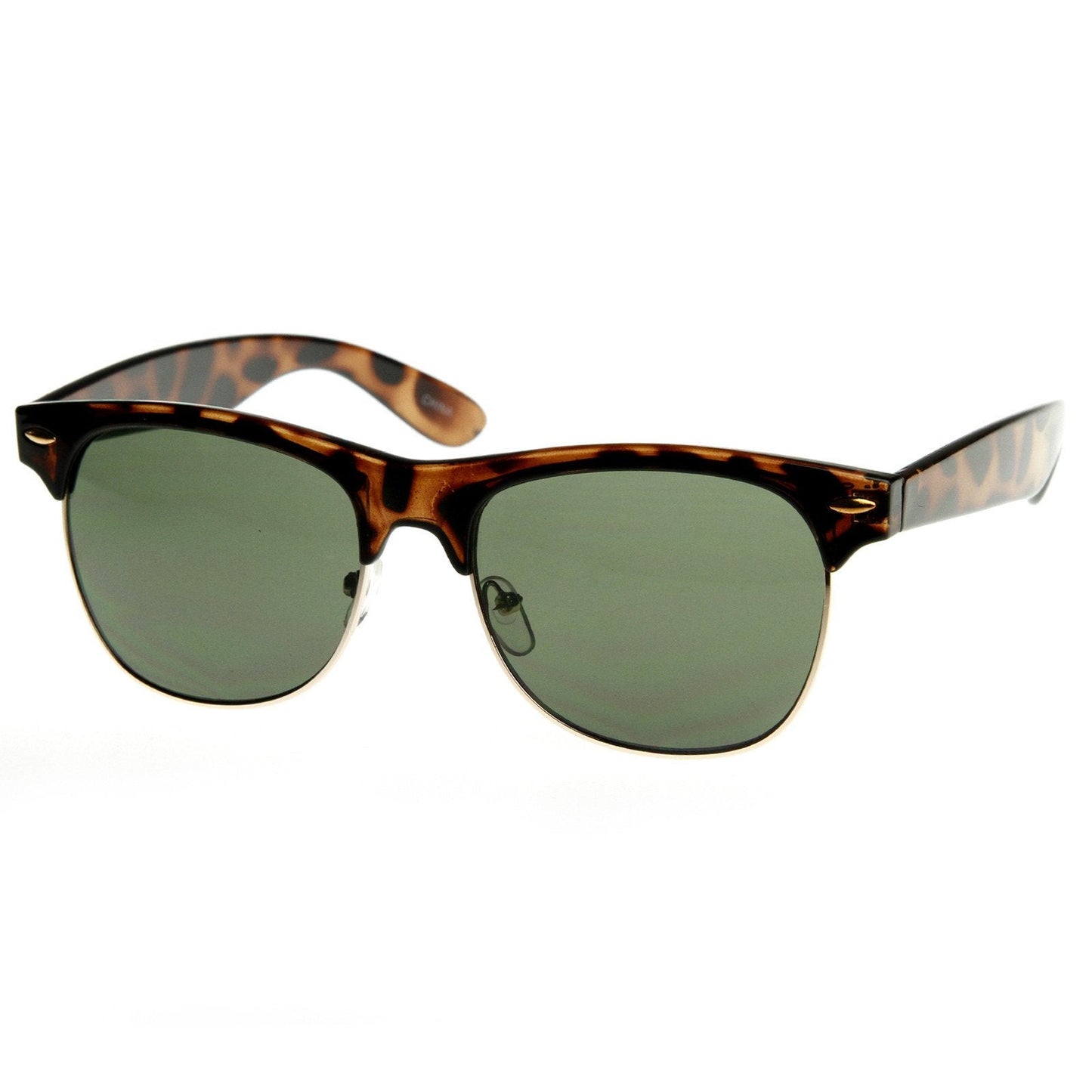 1950's Vintage Inspired Retro Half Frame Horned Rim Sunglasses 8769