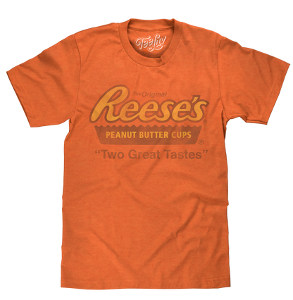 Reese's Peanut Butter Cup Two Great Tastes Mens T Shirt Officially Licensed Orange