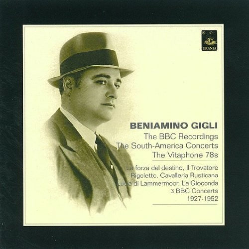 the album cover for Beniamino Gigli Bbc Recordings / Various - Beniamino Gigli: BBC Recordings / Various