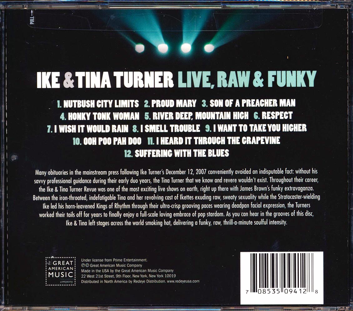 Ike & Tina Turner - Live, Raw & Funky Music CD