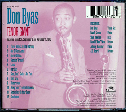 Don Byas - Tenor Giant (marked/ltd stock) Music CD