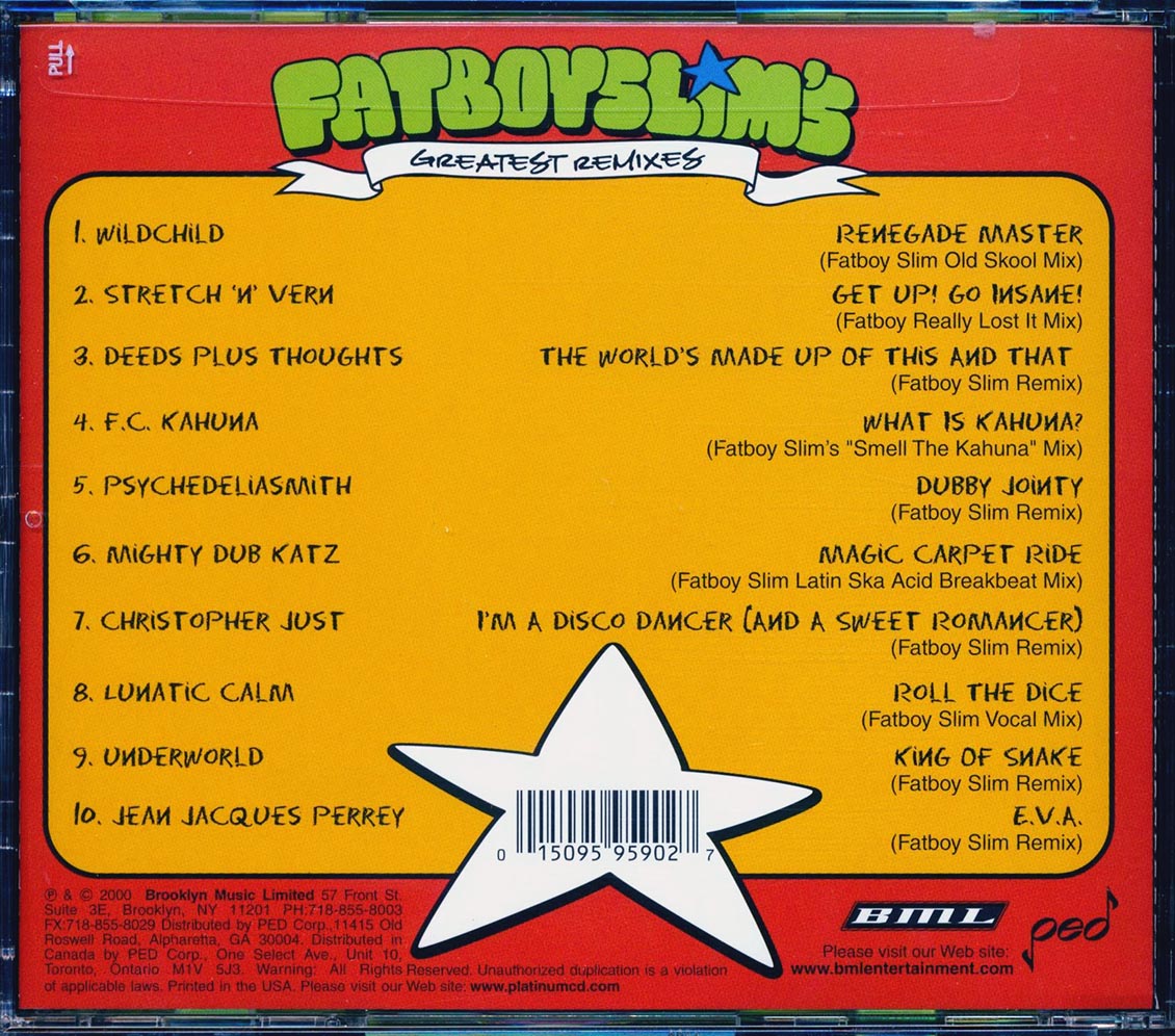 Fatboy Slim - Greatest Remixes Music CD