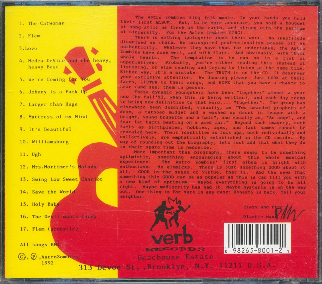 Astro Zombies - Viva La Vulva Music CD