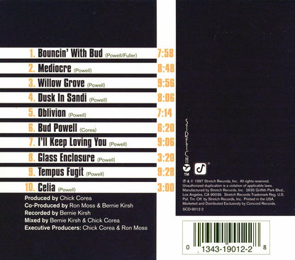 Chick Corea & Friends - Remembering Bud Powell Music CD