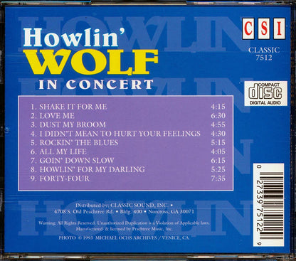 Howlin' Wolf - In Concert Music CD