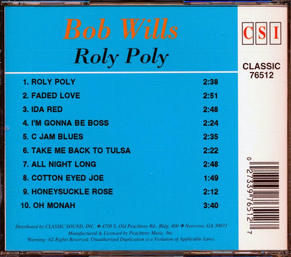Bob Wills - Roly Poly Music CD