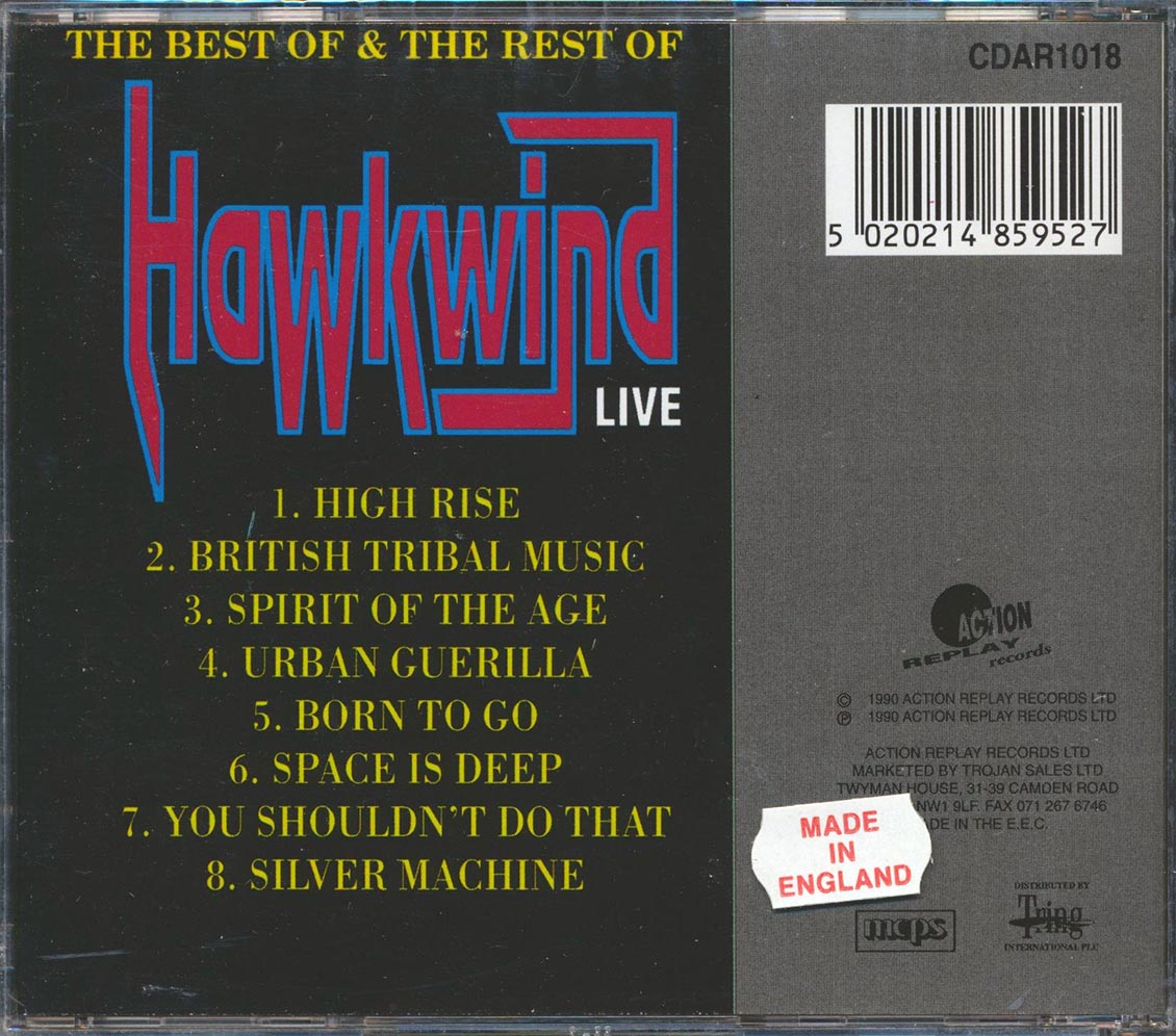 Hawkwind - Live: The Best Of & The Rest Of Hawkwind Music CD