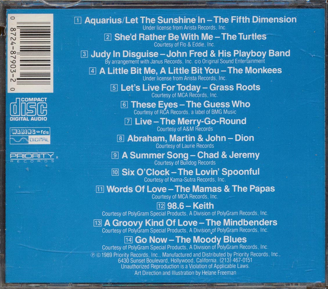Grass Roots, The Guess Who, The Monkees, Etc. - The Best Of Groovy 60's Music CD